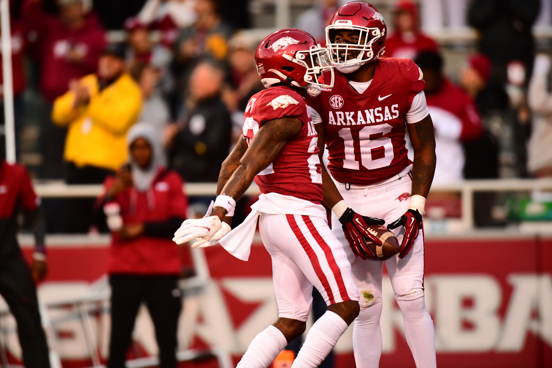 Burks TD celly
